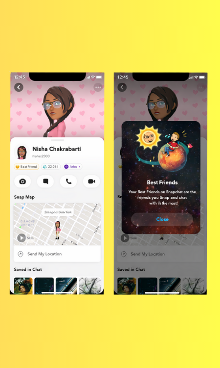 Replace with Snapchat profile planet check screenshot